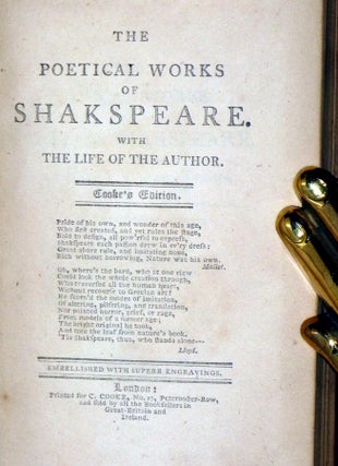 The Poetical Works of Shakspeare : With the Life of the Author