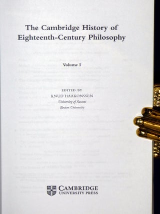 The Cambridge History of Eighteenth-Century Philosophy (2 Volume set)