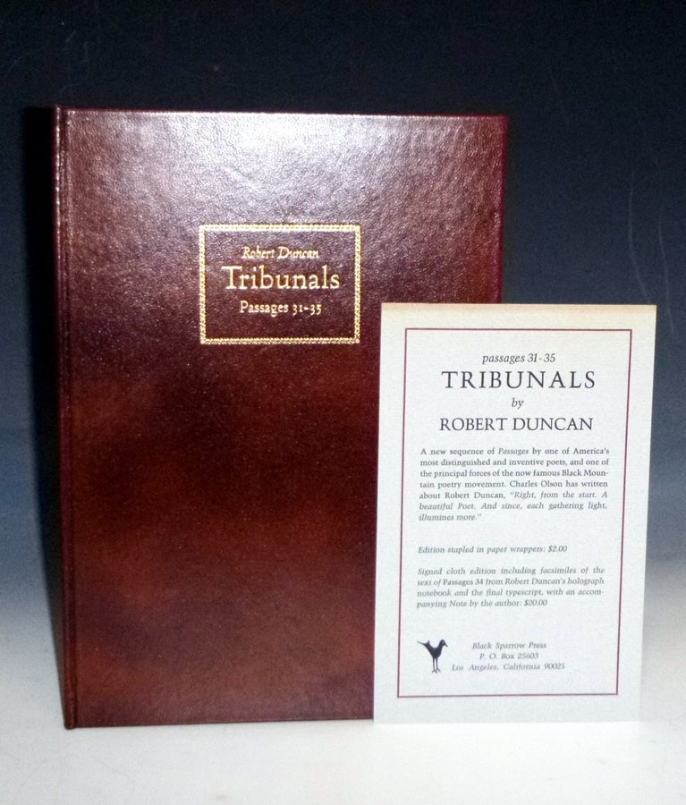 Item #028874 Tribunals, Passages, 31-35 (signed in a Limitation of 26 copies). Robert Duncan.