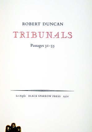 Tribunals, Passages, 31-35 (signed in a Limitation of 26 copies)