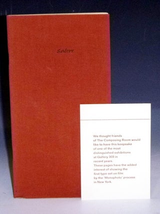 Item #028876 George Salter; a Third of a Century of Graphic Work. Composing Room