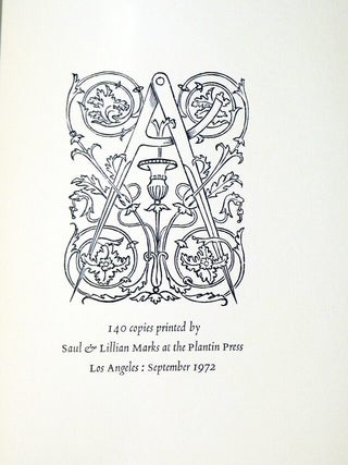 Christopher Plantin & The Officina Plantiniana, A sketch by Saul Marks, and a translation by Peter van der Pass of the Office Rules at the Golden Compasses Antwerp, c. 1563.