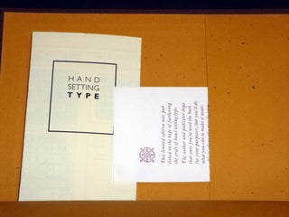 The Joy of Hand Setting Type