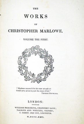 The Works of Christopher Marlowe (3 Volume set)