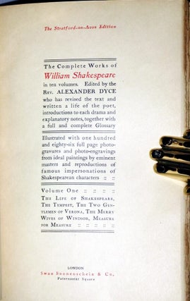 The Works of William Shakespeare (Stratford-on-Avon edition) 10 Volume Edition