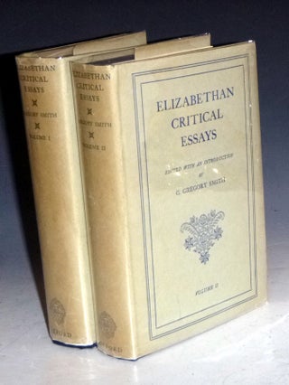 Elizabethian Critical Essays, Edited with an Introduction by G. Gregory Smith (2 volumes).