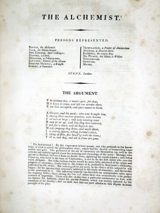 The Dramatic Works of Ben Jonson; Printed from the Text, with the Notes of Peter Whalley