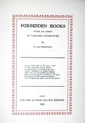 Forbidden Books: Notes and Gossip on Tabooed Literature