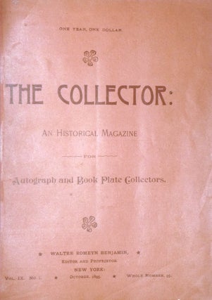 The Collector; a Monthly Magazine for Autograph and Historical Collectors (Volume XI:1-11)