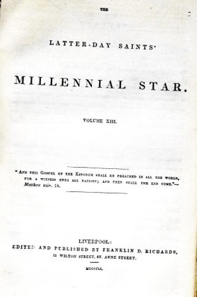 The Latter-Day Saints' Millennial Star, Volume 12 and 13