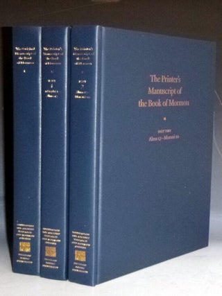 Item #029141 The Original Manuscript of the Book of Mormon (with The Printer's Manuscript of the...