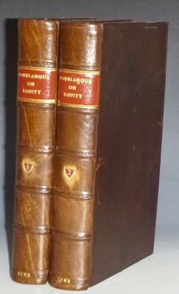 Item #029210 A Treatise on Equity (2 Volume set). John Fonblanque, Henry Ballow