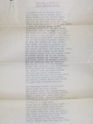 Item #029548 Episodes in the Life of a Young Married Couple (An Erotic Poem of 233 Lines, Typed...