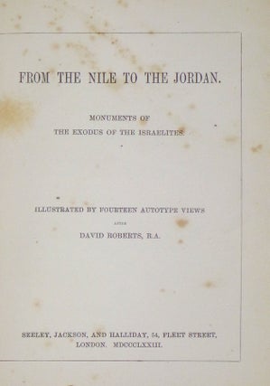 From the Nile to the Jordan; monuments of the Exodus of the Israelites