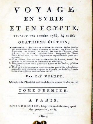 Voyage En Syrie et En Egypte, Quatrieme (2 Vol.
