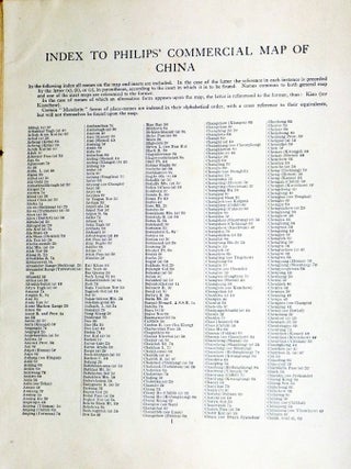Philips' Commercial Map of China