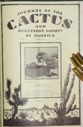 Journal of the Cactus and Succulent Society of America, Vol. I and II (1929-1931)