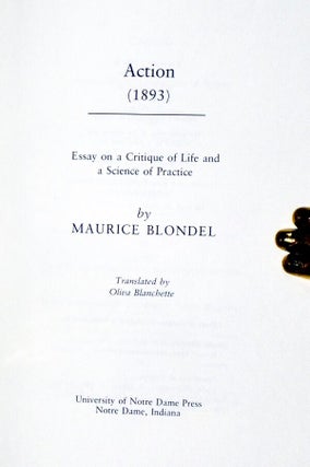 Action (1893): Essay on a Critique of Life and a Science of Practice