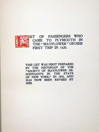 Society of Mayflower Descendents, First Year Book (New York)