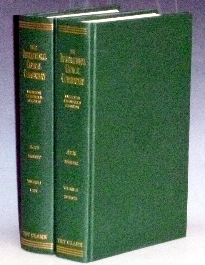 Item #031487 A Critical and Exegetical Commentary on the Acts of the Apostles (2 Volume set). C. K. Barrett.