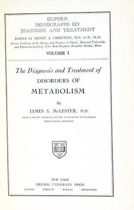 Oxford Monographs on Diagnosis and Treatment, 10 Volume Set.