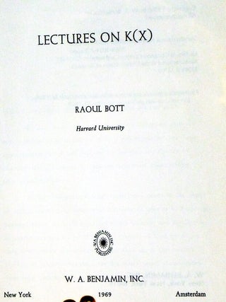 Lectures on K(X)