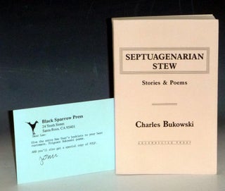 Item #031622 Septuagenarian Stew (uncorrected Proof) with Card to Lee Hendrix, Signed By John...