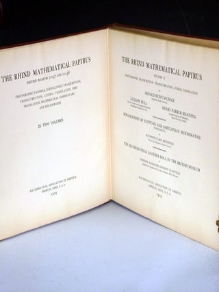 The Rhind Mathematical Papyrus, British Museum 10057 and 10058 (2 Volume set)