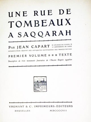 Une Rue De Tombeaux a Saqqarah, (2 Volume set)