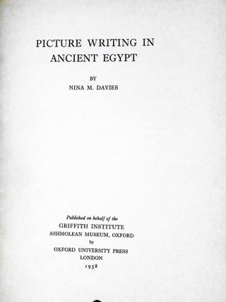 Picture Writing in Ancient Egypt