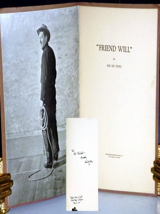 Item #032007 "Friend Will" (Inscribed to Bill Bailard, May 10, 1936). Joe De Yong
