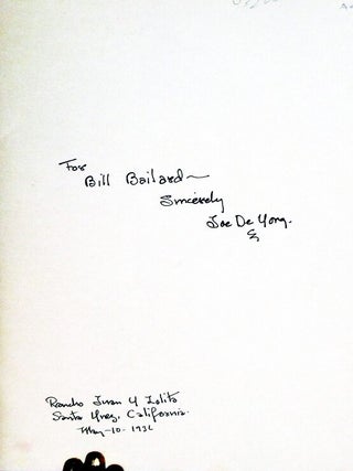 "Friend Will" (Inscribed to Bill Bailard, May 10, 1936)
