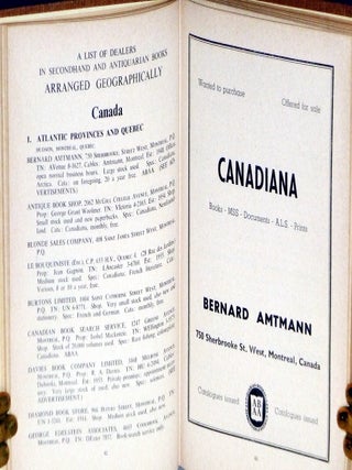 Book Dealers in North American, 1960-1962
