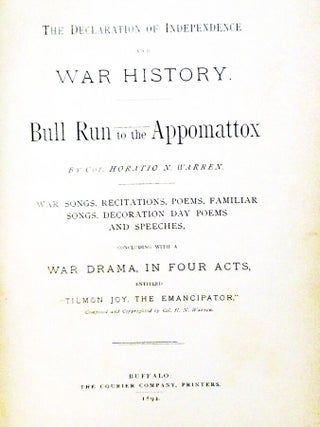 The Declaration of Independence and War History, Bull Run to Appomattox (142nd Pennsylvania)