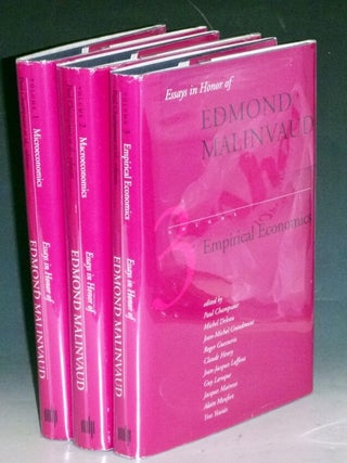 Item #032600 Essays in Honor of Edmond Malinvaud (3 Volume set). Edmond Malinvaud, Paul Champsaur