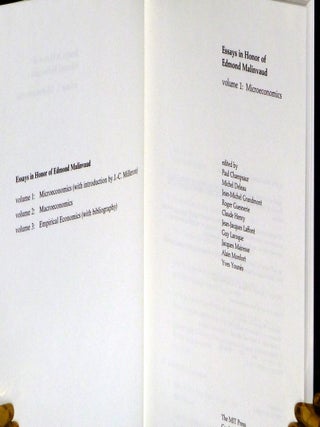 Essays in Honor of Edmond Malinvaud (3 Volume set)