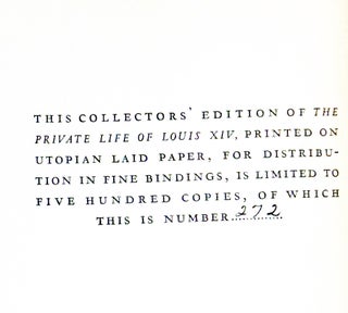 The Private Life of Louis XIV (Translated By Paul Morin)