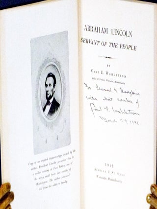 Abraham Lincoln, Servant of the People (incribed by the author)